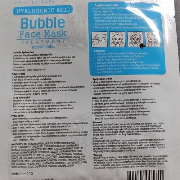 Bio Miracle Hyaluronic Acid Bubble Face Mask - Picture 2 of 2